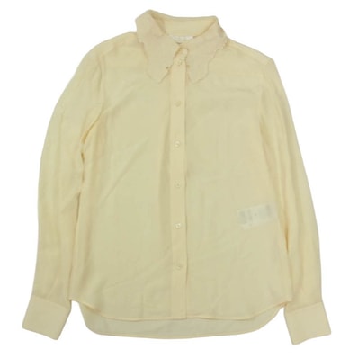 Chloe クロエ CHC20WHT7100424U34 シルク 襟レース 長袖 ブラウス シャツ クリーム系 34【中古】