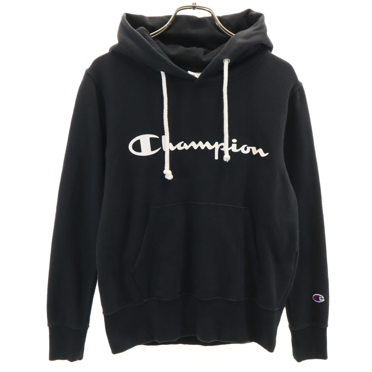 Champion チャンピオン 長袖 スウェットパーカー M ブラック プルオーバー