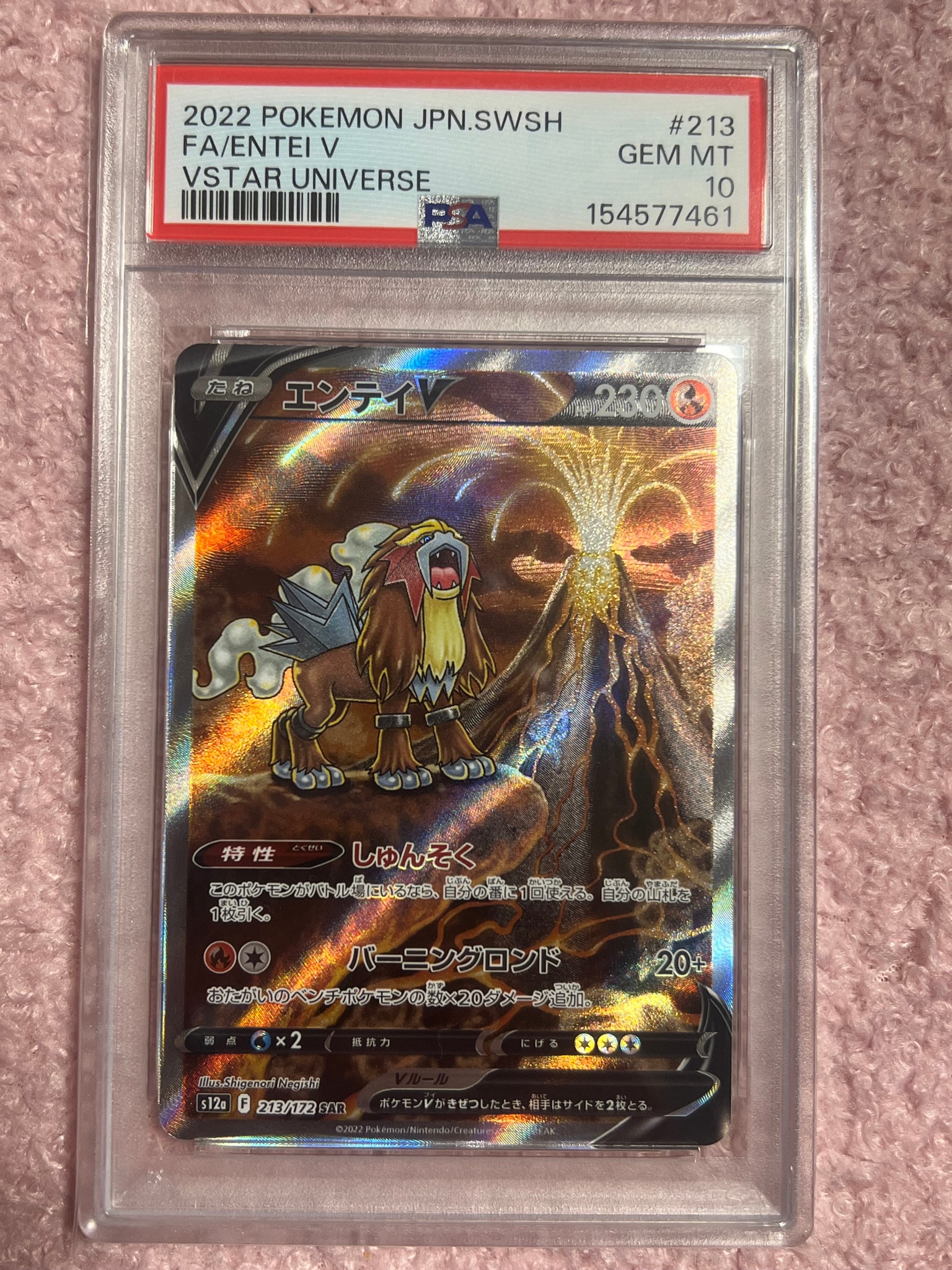 PSA10】エンテイV SAR[s12a 213/172](ハイクラスパック「VSTAR