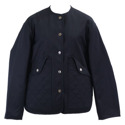エルメス 【美品/国内正規/25SS】H5E0163DQ セリエボタン キルティング ノーカラージャケット 34