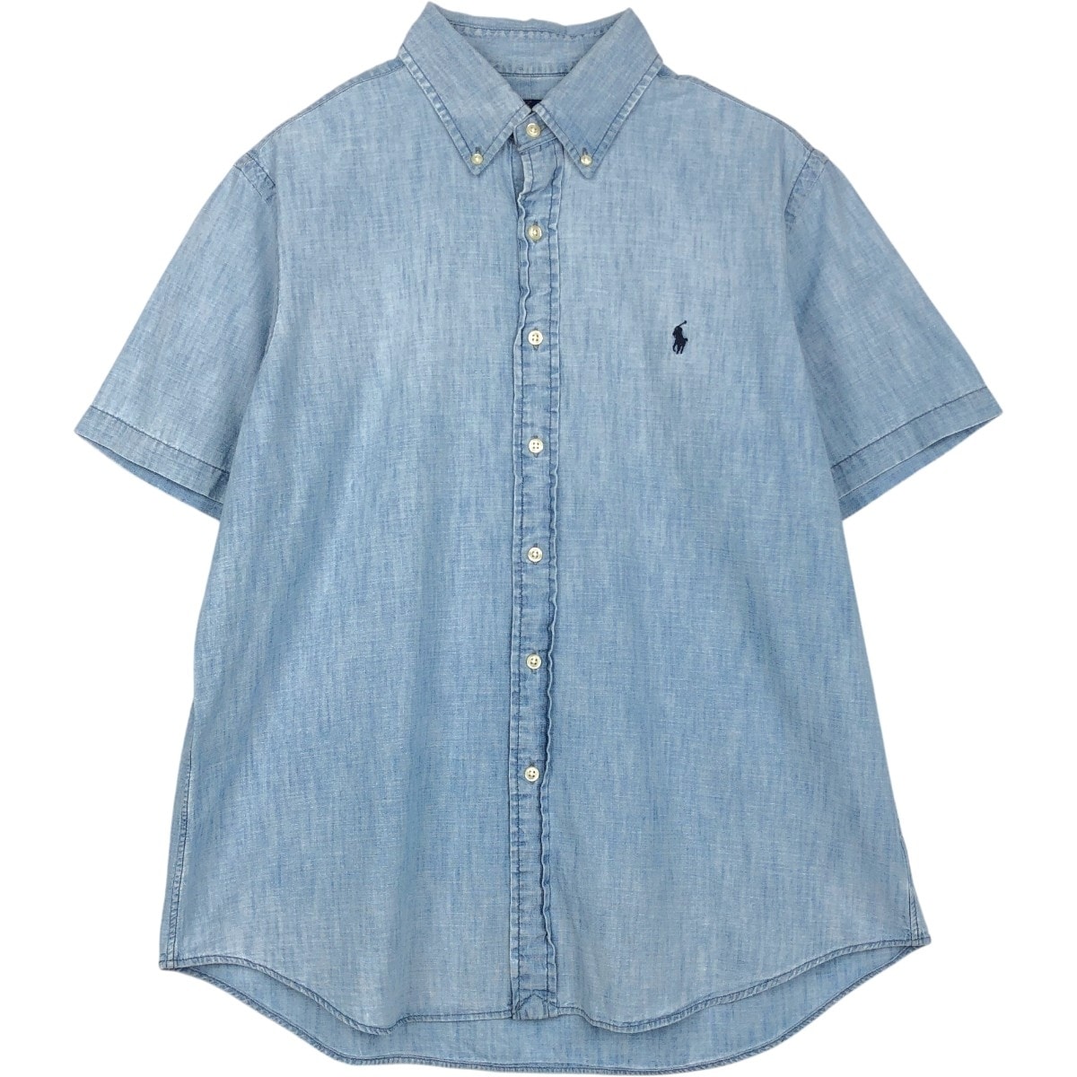 古着 ラルフローレン Ralph Lauren ボタンダウン 半袖 シャンブレーシャツ メンズL相当/eaa660927