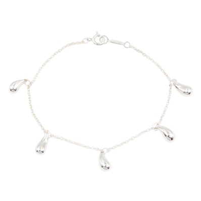 ティファニー TIFFANY&CO ティアドロップ 5P ブレスレット ブレスレット アクセサリー シルバー925 レディース シルバー系 【中古】