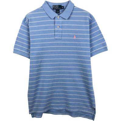 古着 ラルフローレン Ralph Lauren POLO by Ralph Lauren CUSTOM FIT 半袖 ボーダー ポロシャツ メンズM相当/eaa653618