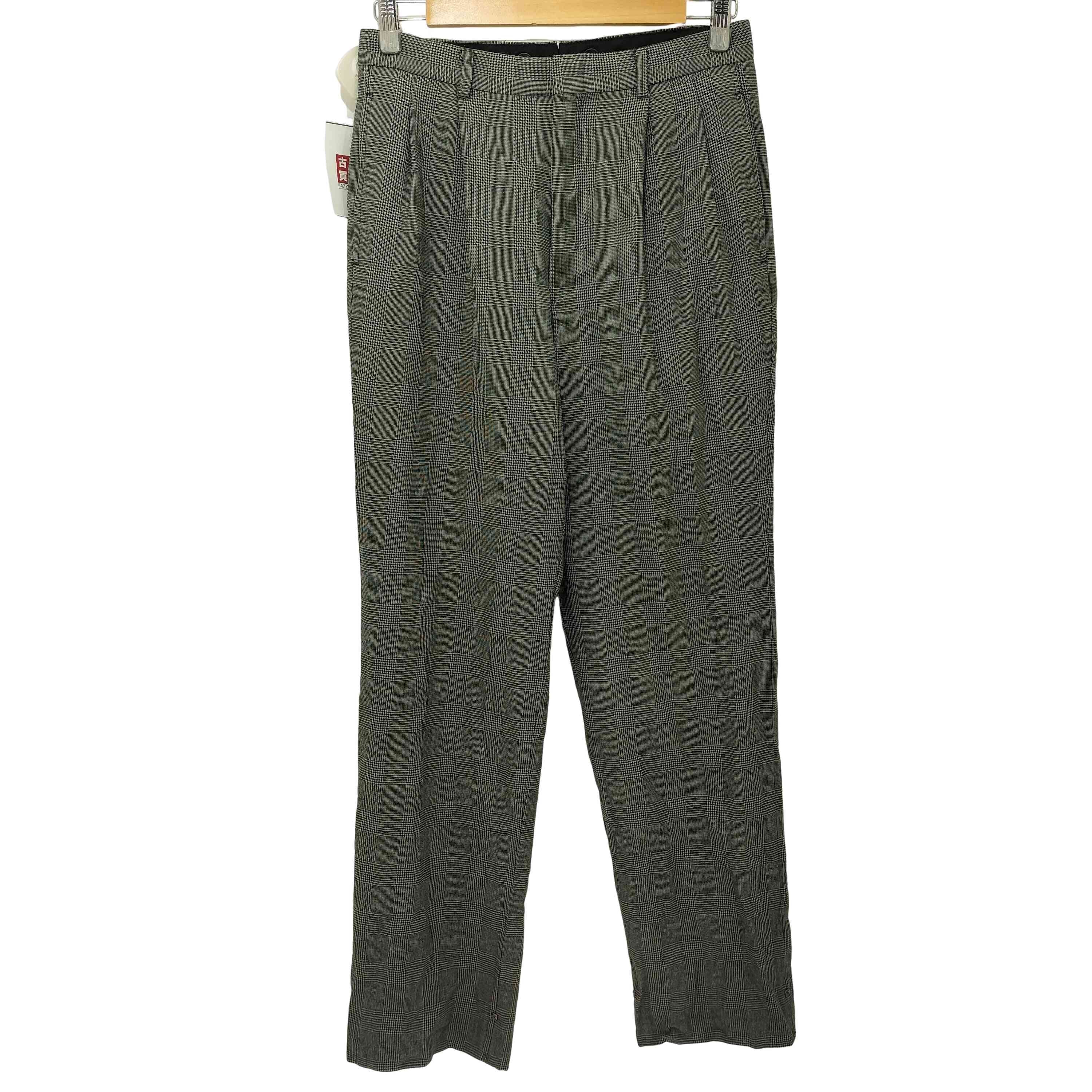 グレンチェック ウール 2タック スラックス【1140631410829】