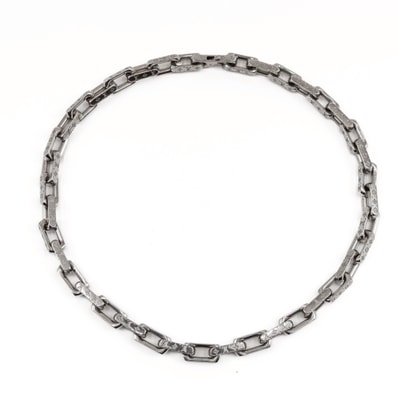 Louis Vuitton Monogram Chain Necklace "Silver"
