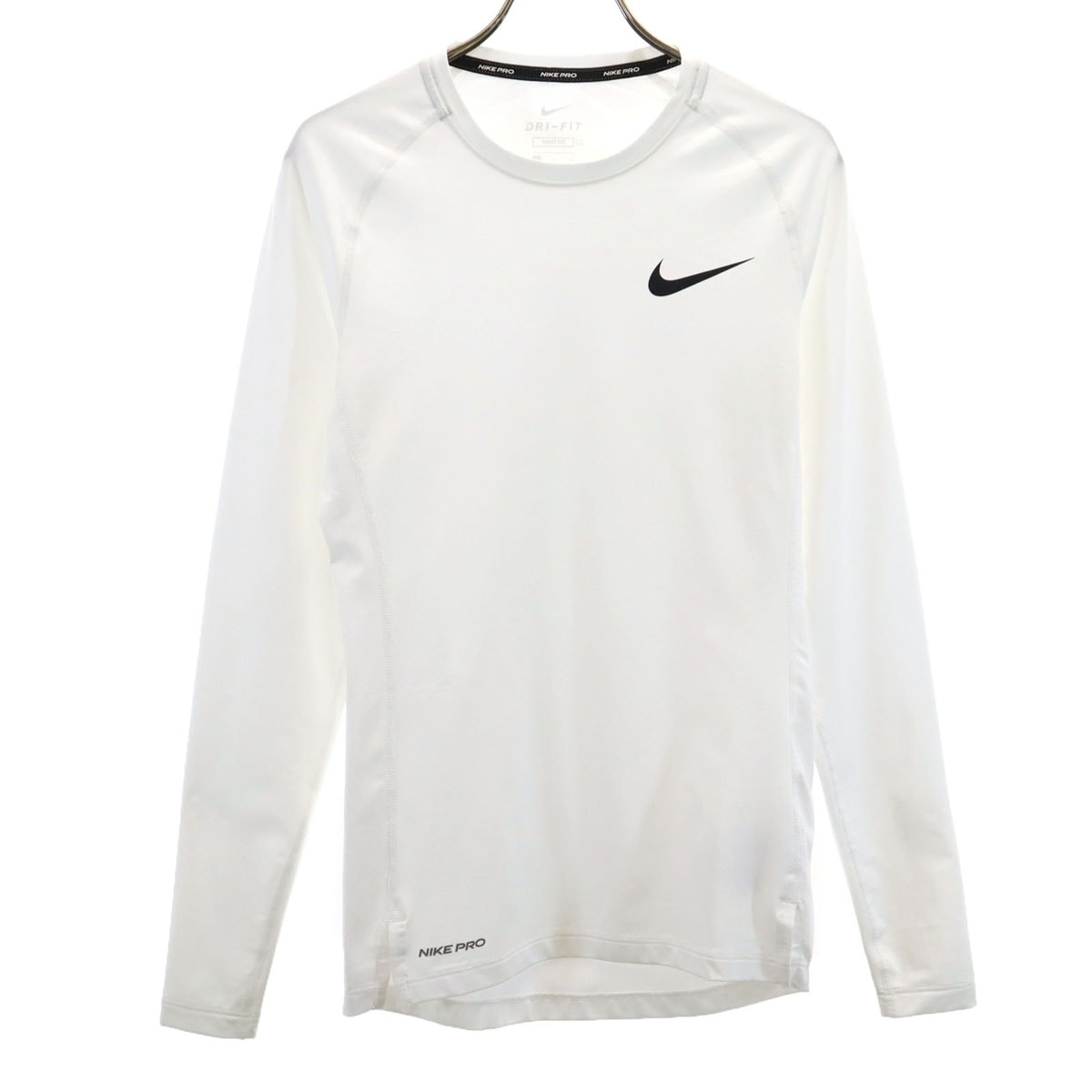 NIKE ナイキ トレーニング 長袖 Tシャツ S ホワイト PRO DRY-FIT ロンT