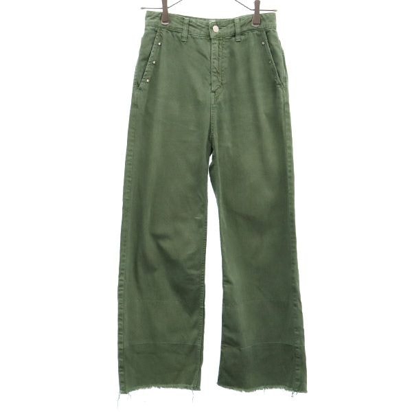 converse TOKYO コンバース トウキョウ 日本製 カットオフ ストレートデニムパンツ 2 カーキ