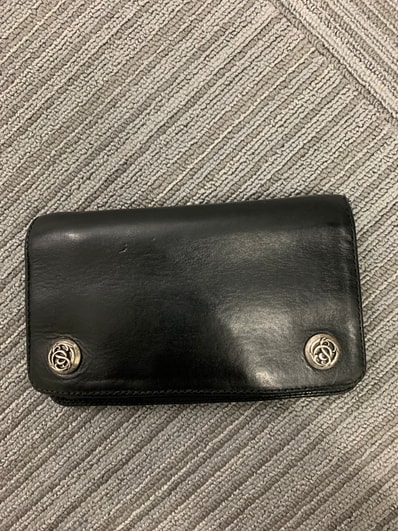 Chrome Hearts 1 Zip Wallet Floral Silver "Black"