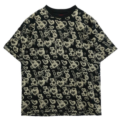 Supreme シュプリーム 21SS Jacquard Bubble Hearts Top バブル ハート 半袖 Tシャツ ブラック系 M【新古品】【未使用】【中古】