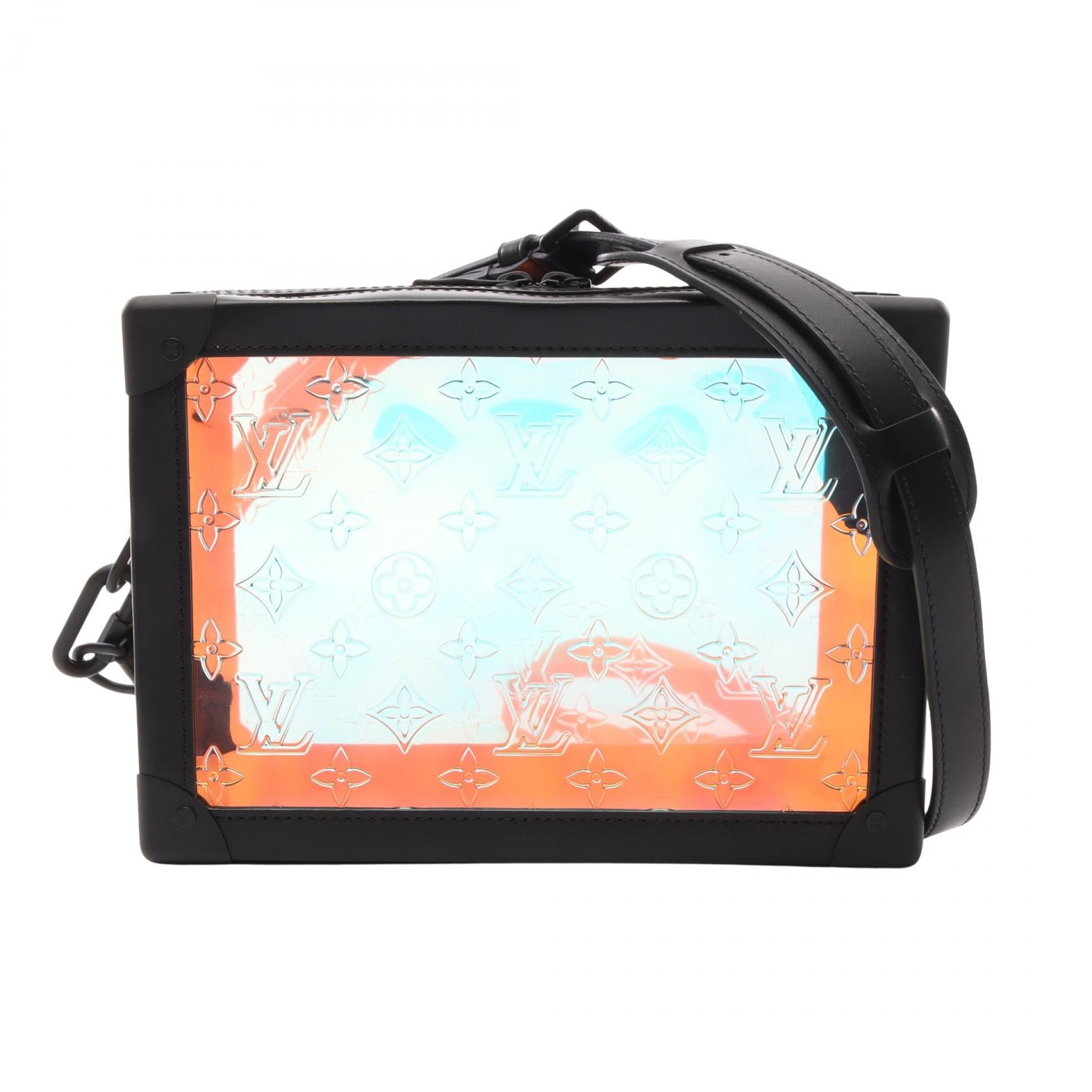 ルイ・ヴィトン LOUIS VUITTON ソフトトランク モノグラムプリズム ショルダーバッグ バッグ PVCコーティングキャンバス レザー レディース ブラック系 / マルチカラー M55932 【中古】