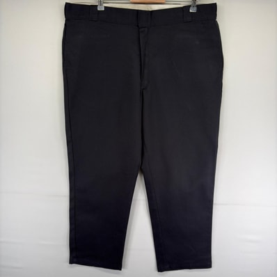 古着 ディッキーズ Dickies パンツ チノパン スラックス 874 ストレート ジッパーフライ 大きいサイズ w42 L30 ブラック系 メンズ