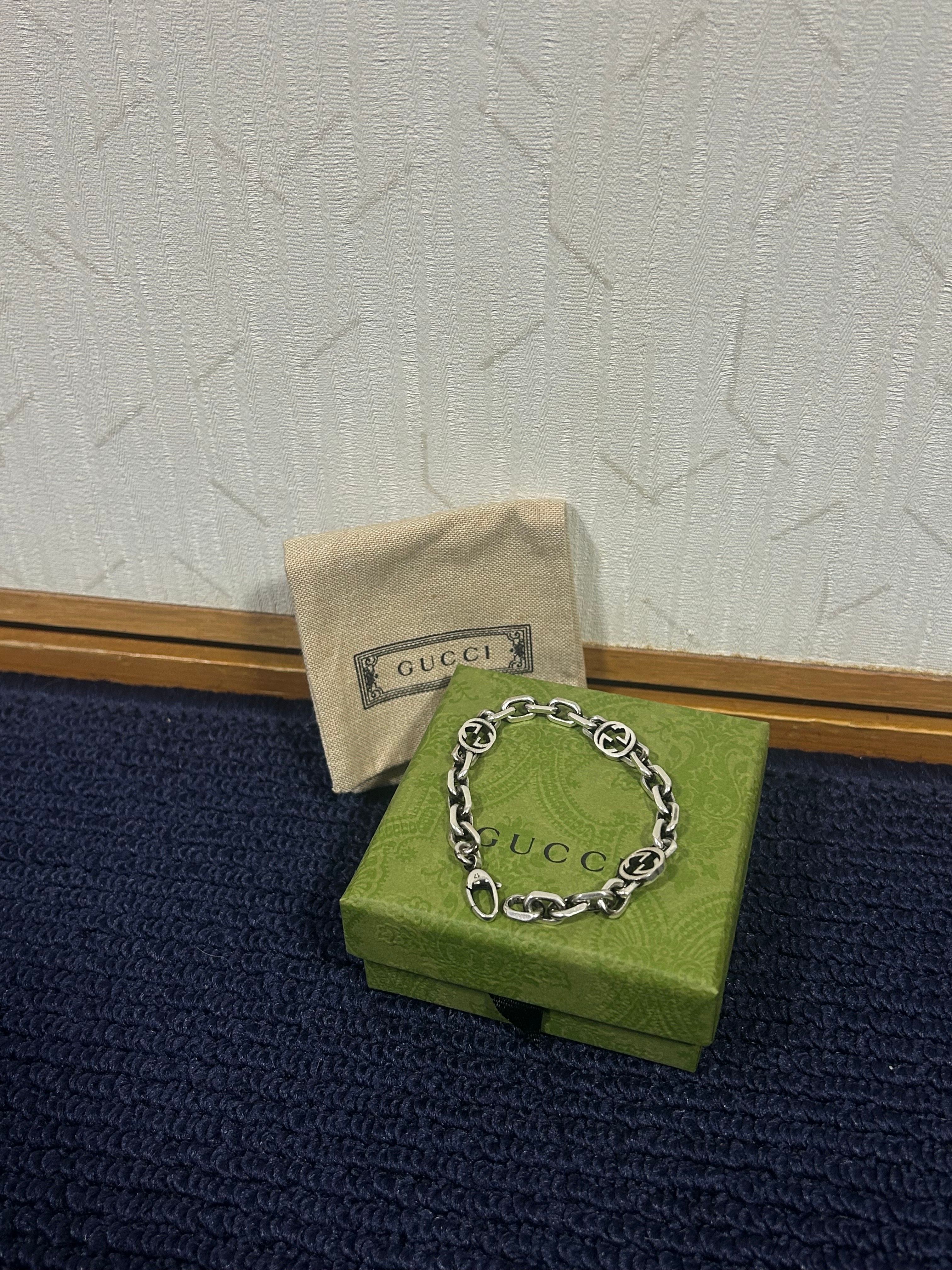 GUCCI Silver Bracelet With Interlocking G