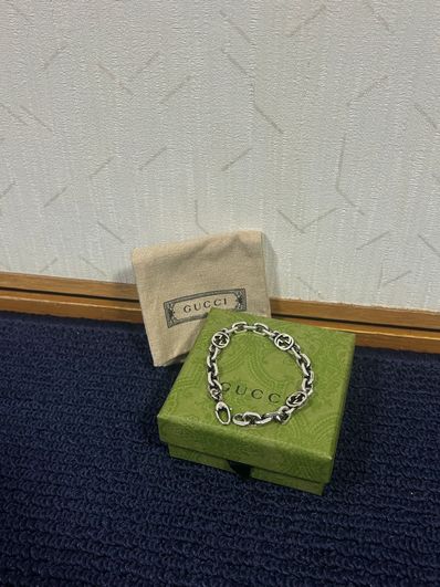GUCCI Silver Bracelet With Interlocking G