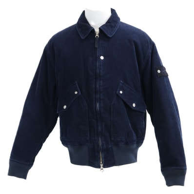 ストーンアイランド 【美品/国内正規】K2S154100123S0J10 Indigo Micro Corduroy-RINSED コーデュロイ 中綿入り ブルゾン L