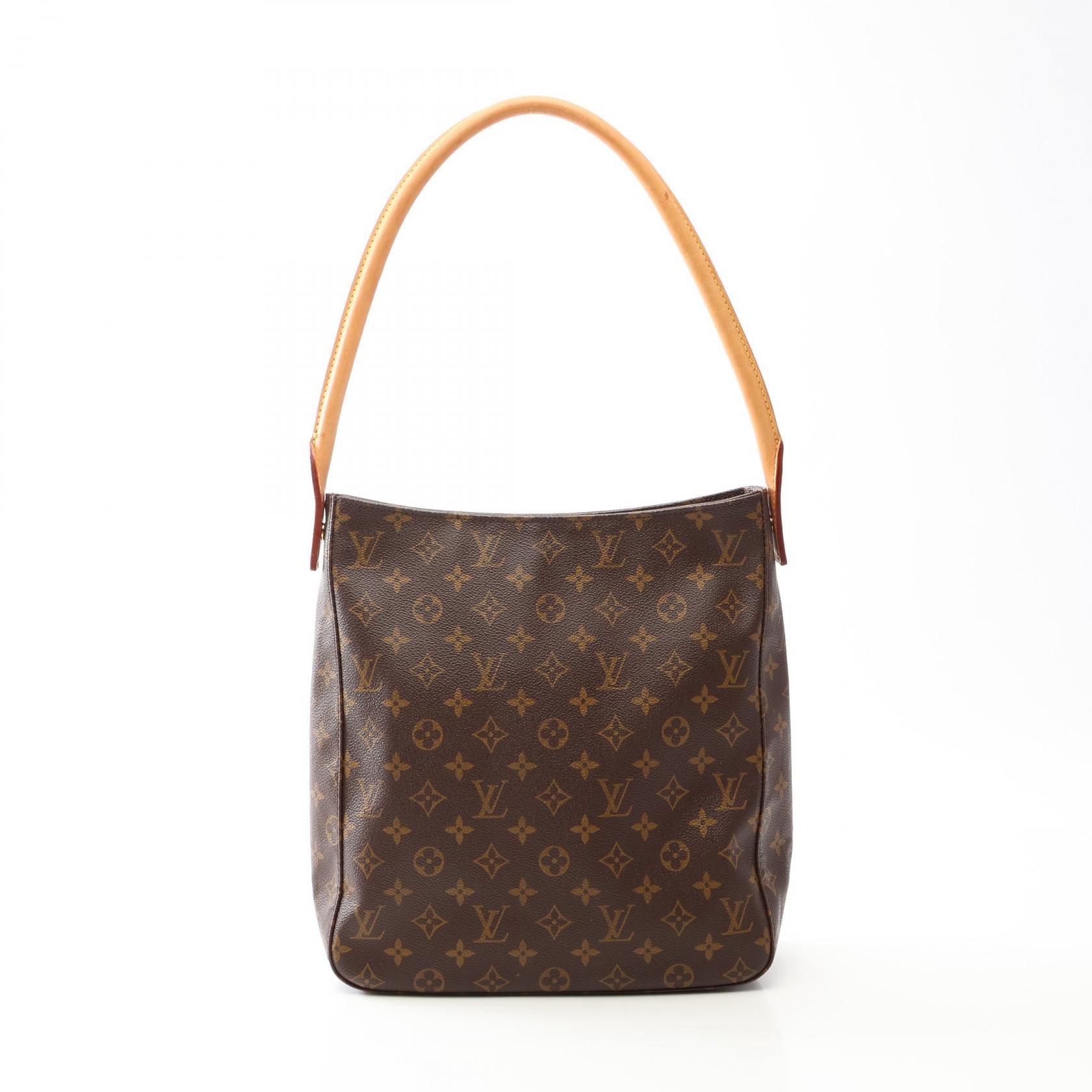 ルイ・ヴィトン LOUIS VUITTON ルーピングGM ショルダーバッグ バッグ PVCコーティングキャンバス レザー モノグラム レディース ブラウン系 M51145 【中古】