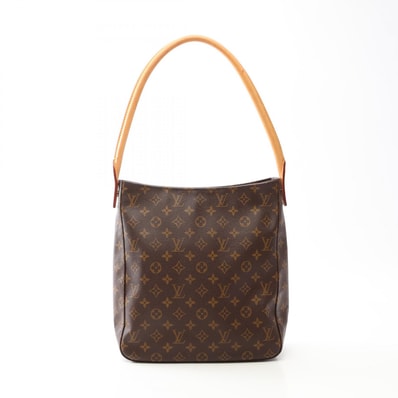 ルイ・ヴィトン LOUIS VUITTON ルーピングGM ショルダーバッグ バッグ PVCコーティングキャンバス レザー モノグラム レディース ブラウン系 M51145 【中古】