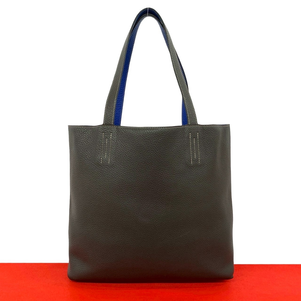 HERMES エルメス ドゥブルセンス 45 トリヨンクレマンス トートバッグ グレー
 38515