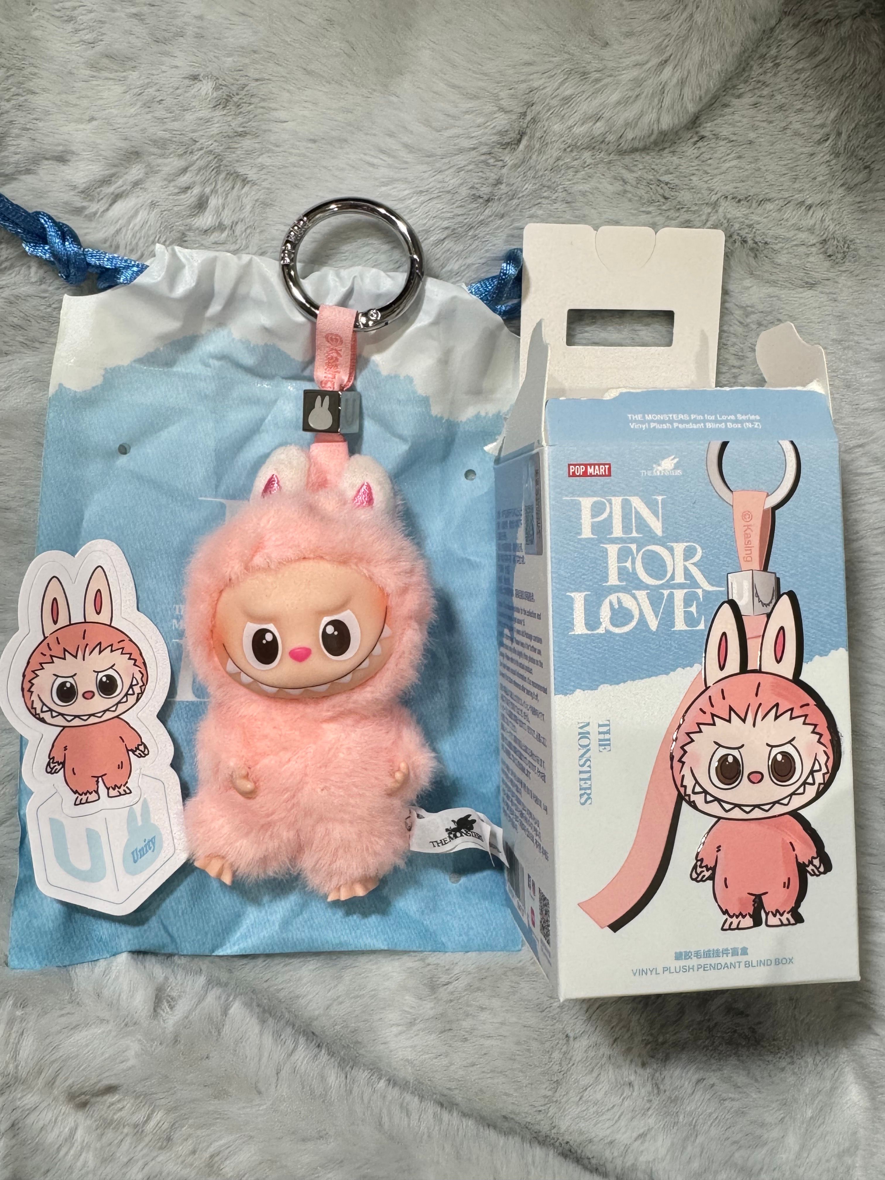 POP MART THE MONSTERS (LABUBU) Pin for Love Series-Vinyl Plush Pendant (N-Z) U