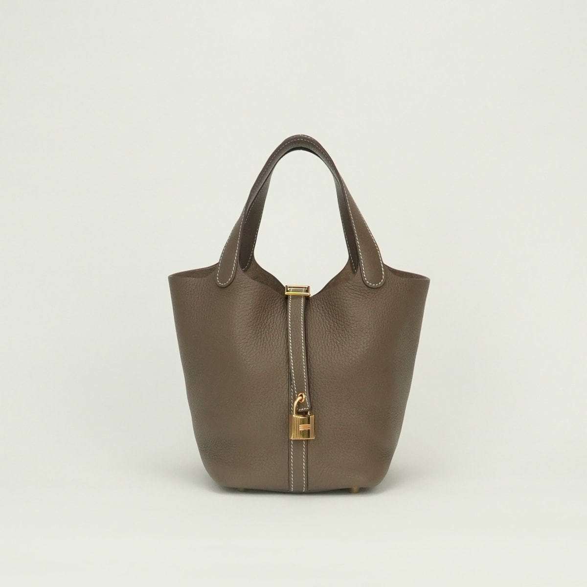 エルメス HERMES ピコタンロックPM ピコタンロック PM ピコタンPM ピコタンロック18 バッグ トートバッグ トリヨンクレマンス エトゥープ Etoupe グレー Gray ゴールド金具 ハンドバッグ