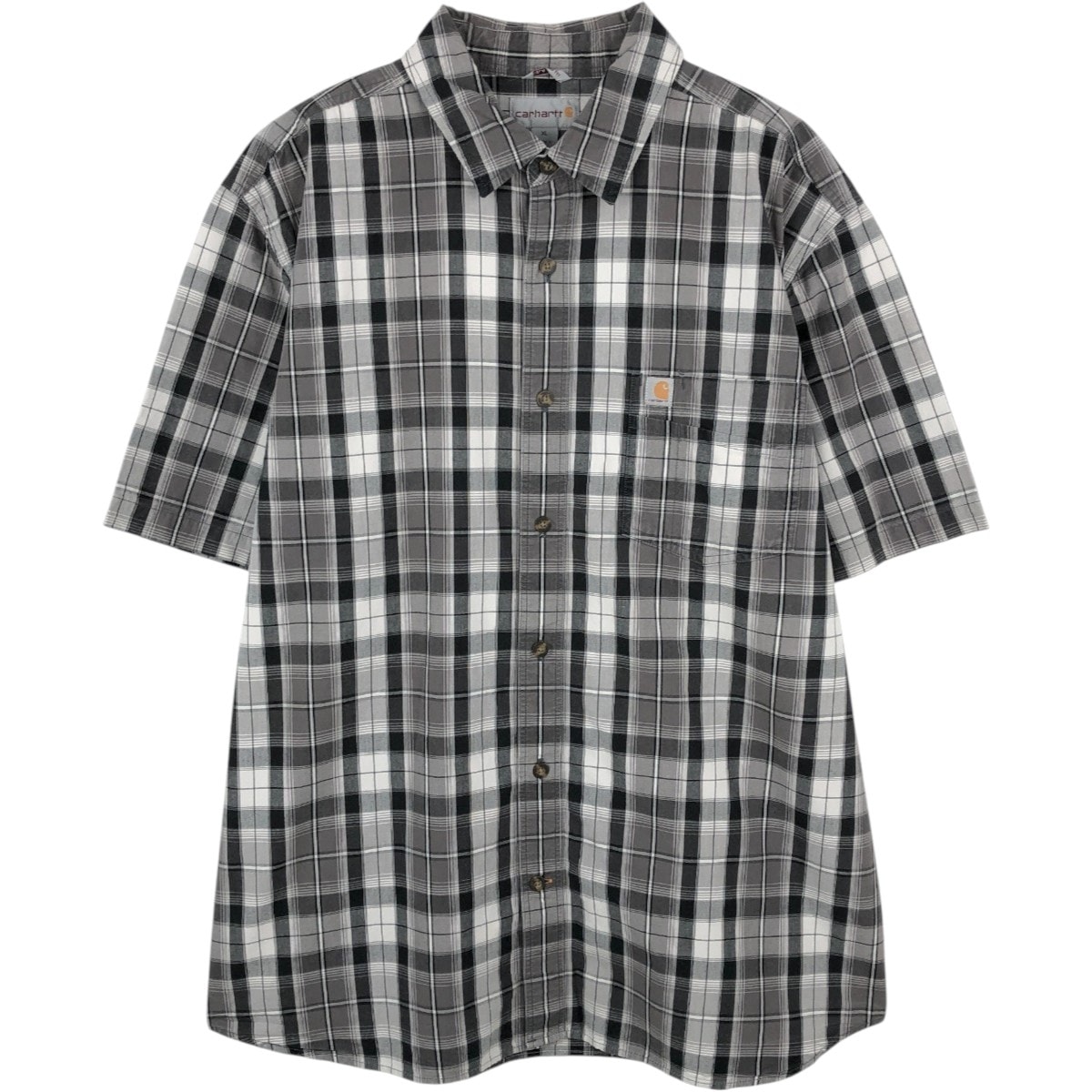 古着 カーハート Carhartt RELAXED FIT チェック柄 半袖 ワークシャツ メンズXL相当/eaa663597