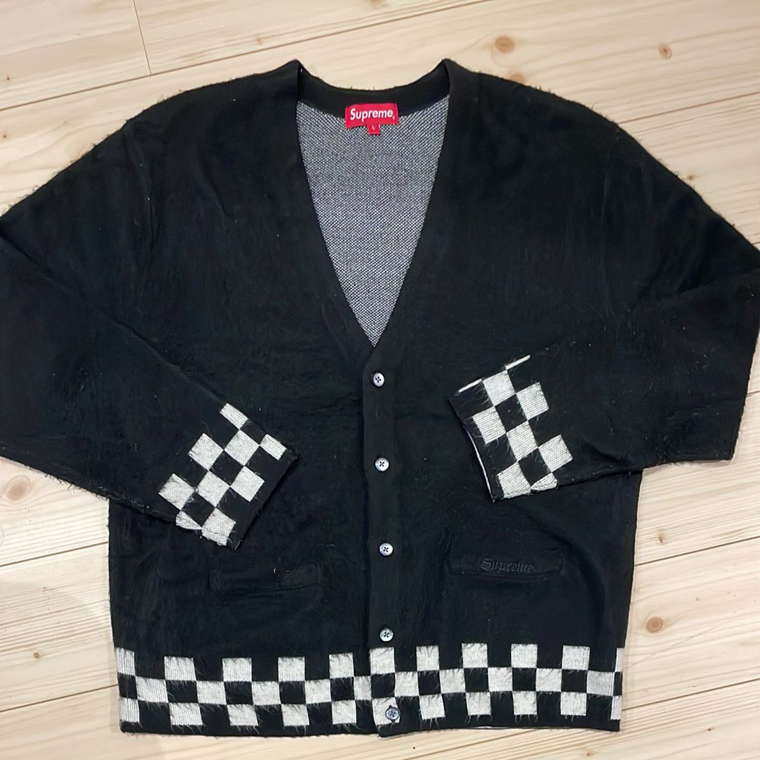 Supreme Brushed Checkerboard Cardigan 