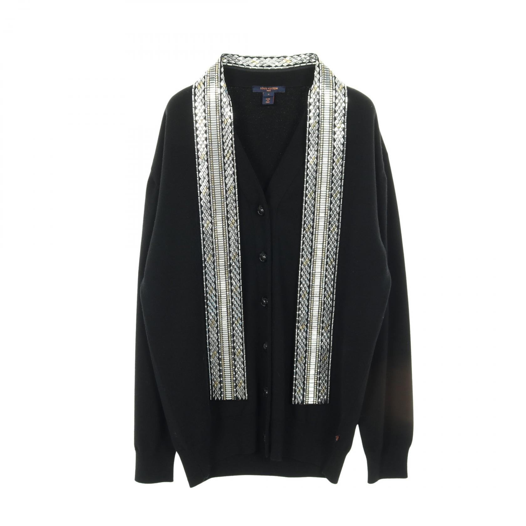 ルイ・ヴィトン LOUIS VUITTON モノグラム カーディガン 衣料品 トップス ウール レディース ブラック系 【中古】