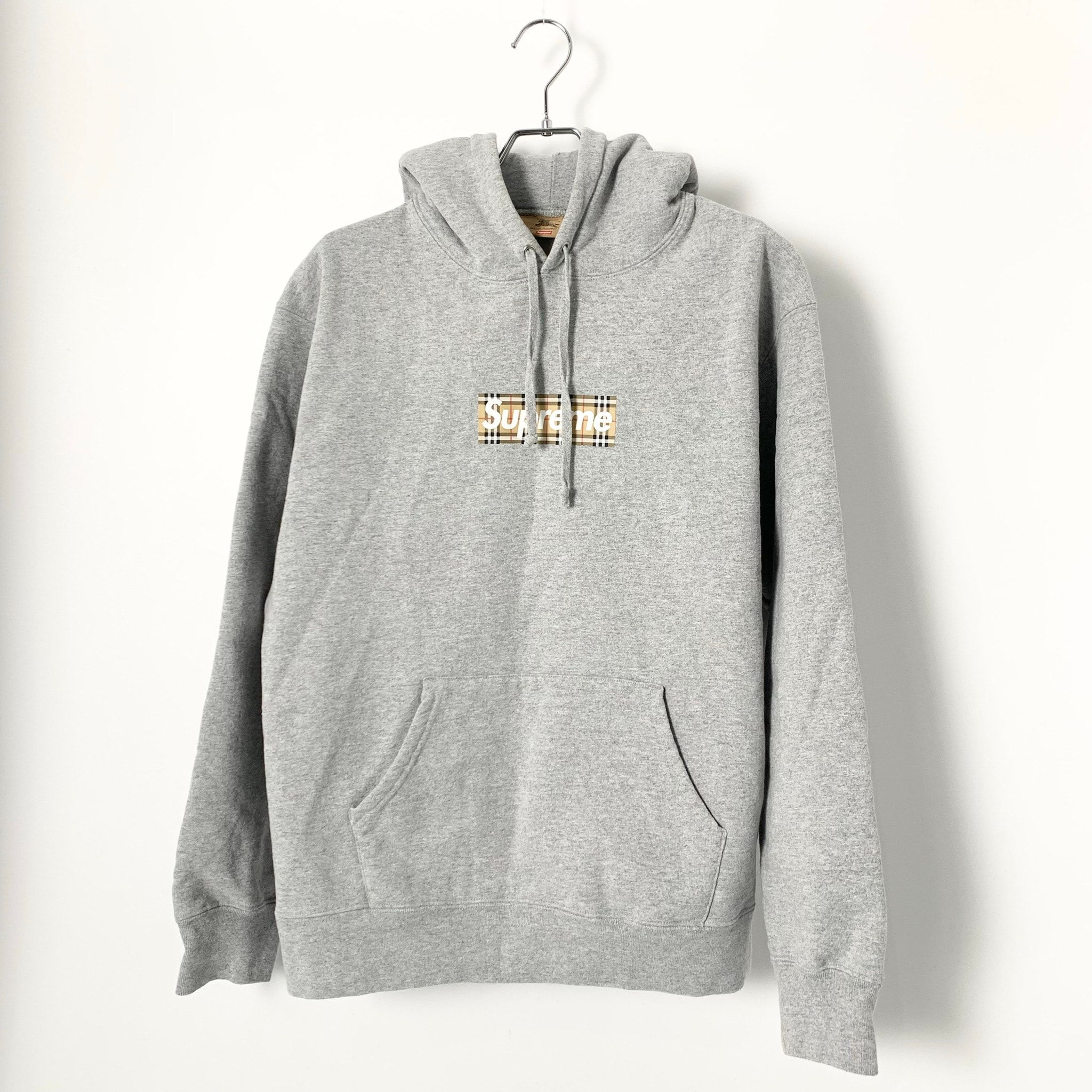 Supreme x Burberry Box Logo Hooded Sweatshirt "Heather Grey"