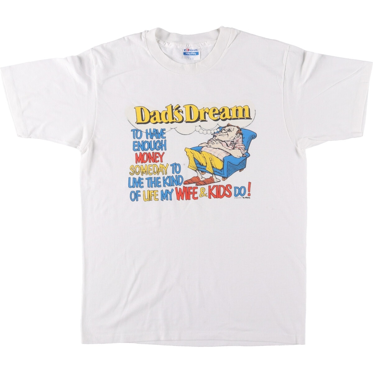 古着 90年代 ヘインズ Hanes FIFTY-FIFTY プリントTシャツ メンズL相当 ヴィンテージ/eaa563065