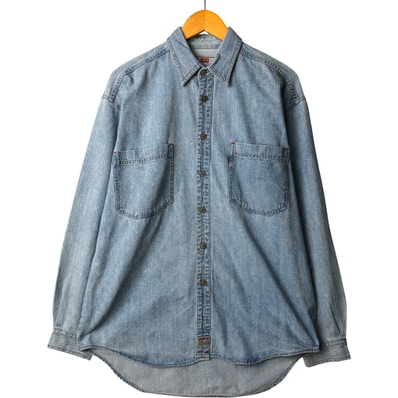 古着 リーバイス Levi's 長袖 デニムシャツ メンズM相当/eaa590950