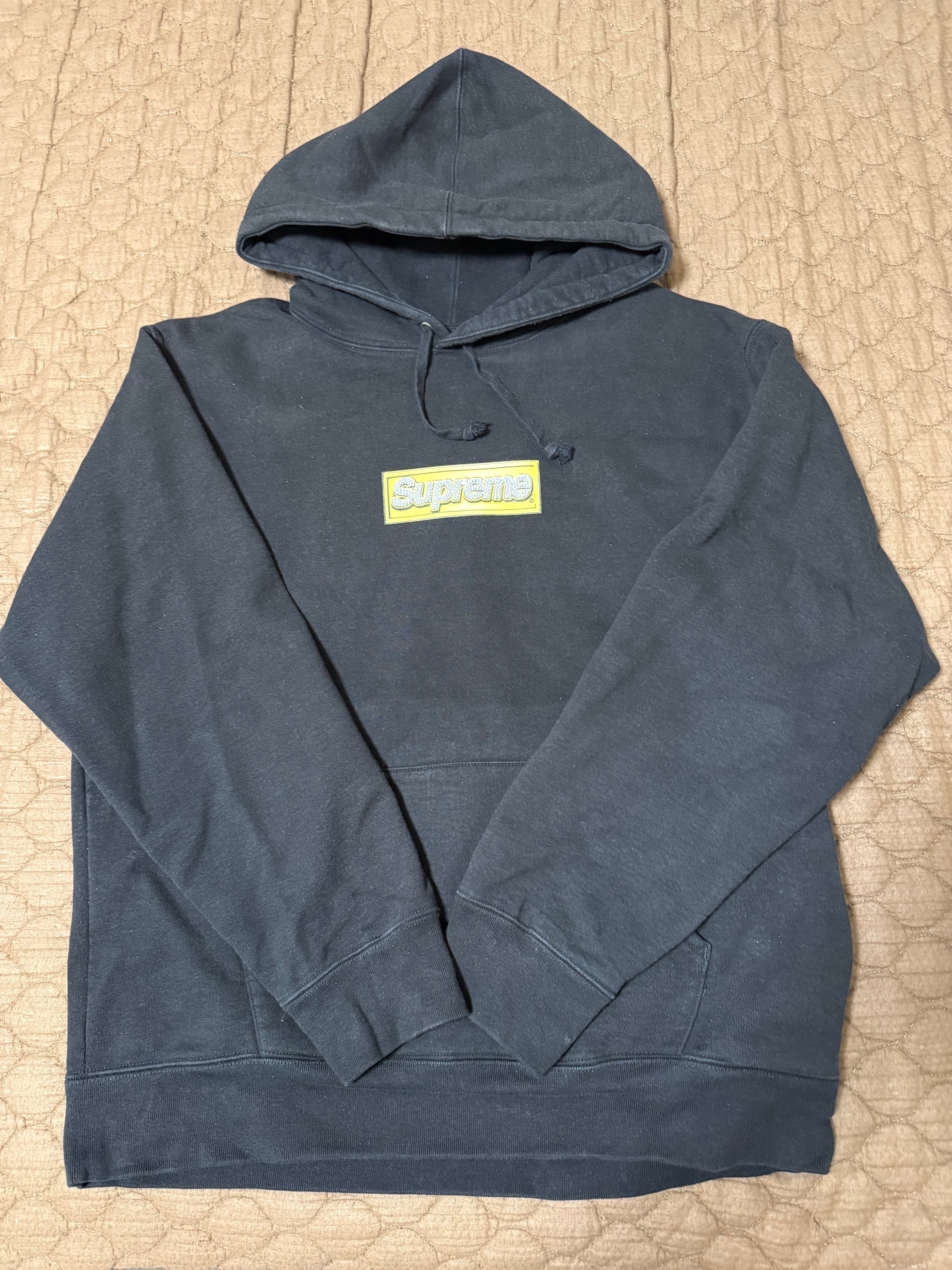 Supreme Bling Box Logo Hooded Sweatshirt "Black"