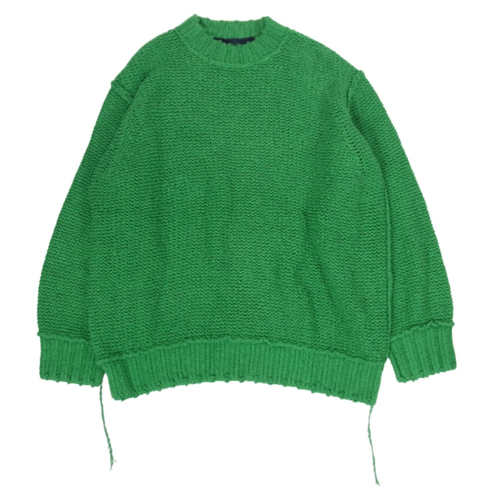 Sacai サカイ ニット 24SS 24-03330M Knit Pullover プルオーバー 長袖 ニット セーター グリーン系 3【中古】