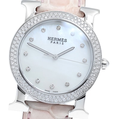 ☆美品 エルメス Hウォッチ ロンド HR1.530 レディース 【中古】