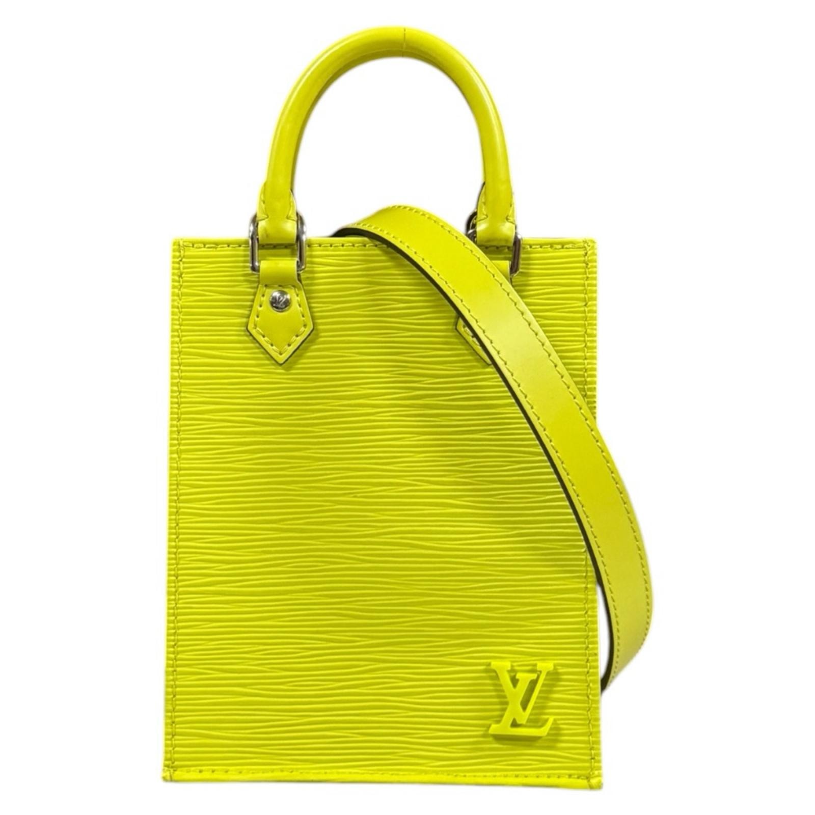 ルイヴィトン プティットサックプラ エピ ショルダーバッグ エピレザー M80169 イエロー レディース LOUIS VUITTON  中古