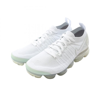 ナイキ NIKE Air VaporMax Flyknit 2 スニーカー 靴 ファブリック メンズ ホワイト系 942842-100 【中古】