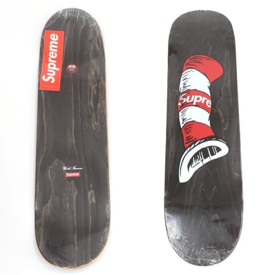 【中古】シュプリーム Supreme 2018年秋冬 Cat in the Hat Skateboard スケートボード デッキ スケボー ブラック【メンズ】
