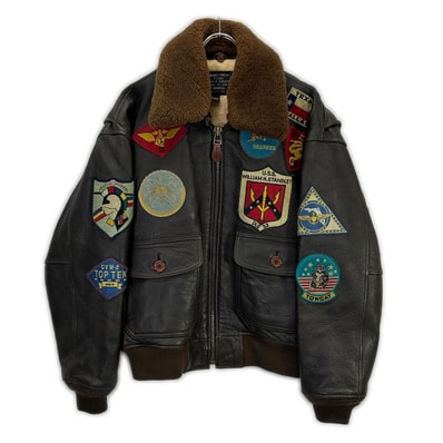 アヴィレックス 20101 ダークブラウン SPEC7823 シープスキン TOP GUN G-1 フライトジャケット S