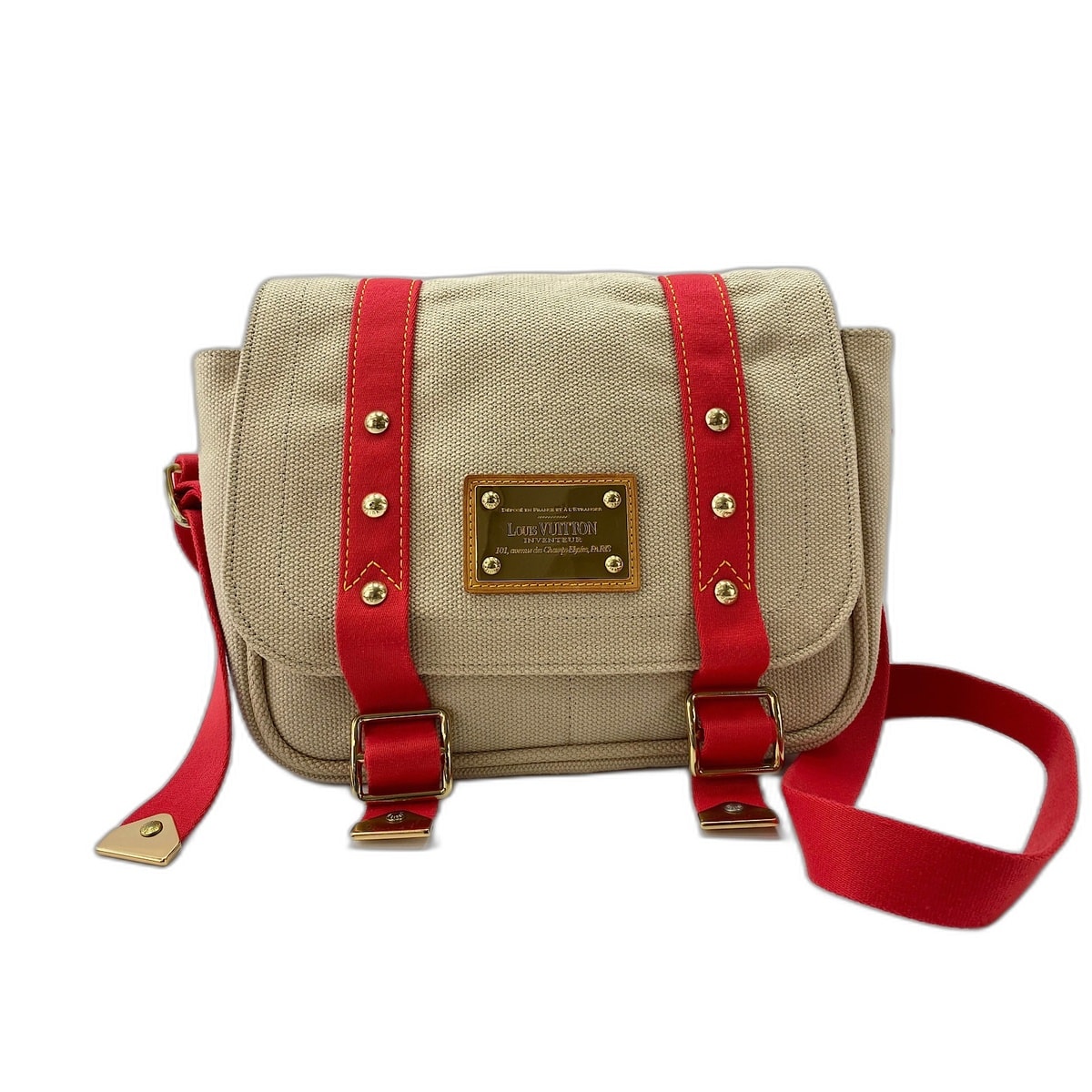 ヴィトン LV キャンバス アンティグア ブザスPM ショルダーバッグ【中古】
