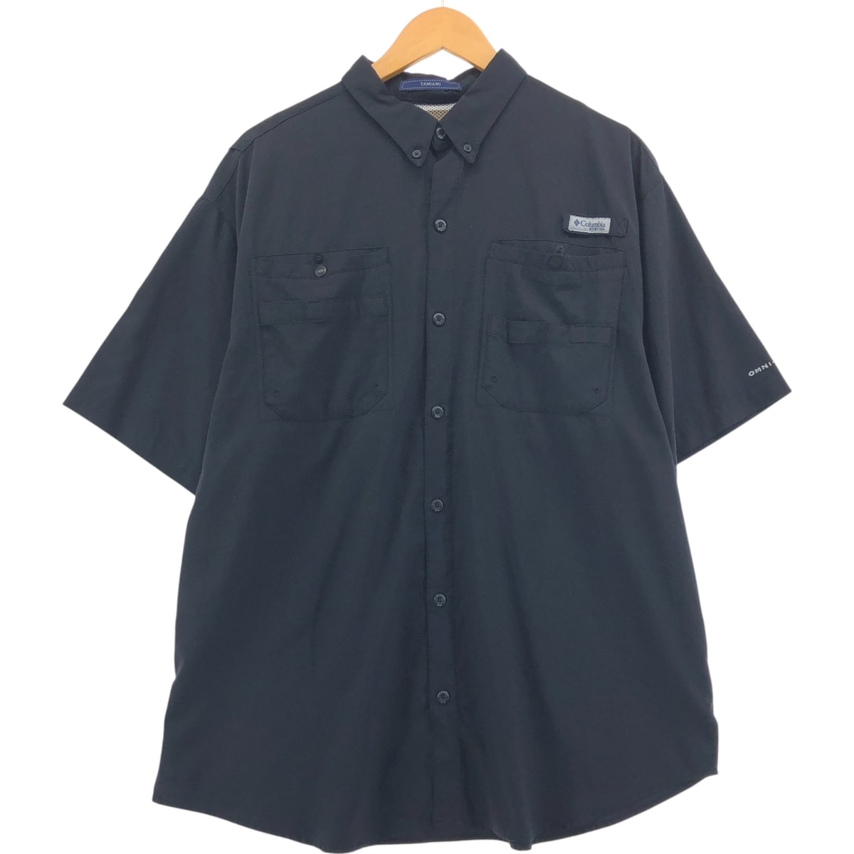 古着 コロンビア Columbia PFG OMNI-SHADE ボタンダウン 半袖 フィッシングシャツ メンズXL相当/eaa555829