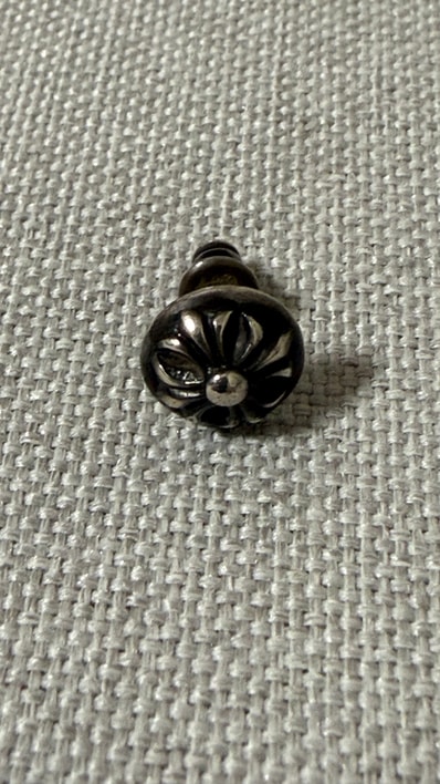 Chrome Hearts Cross Ball Stud Earrings "Silver"