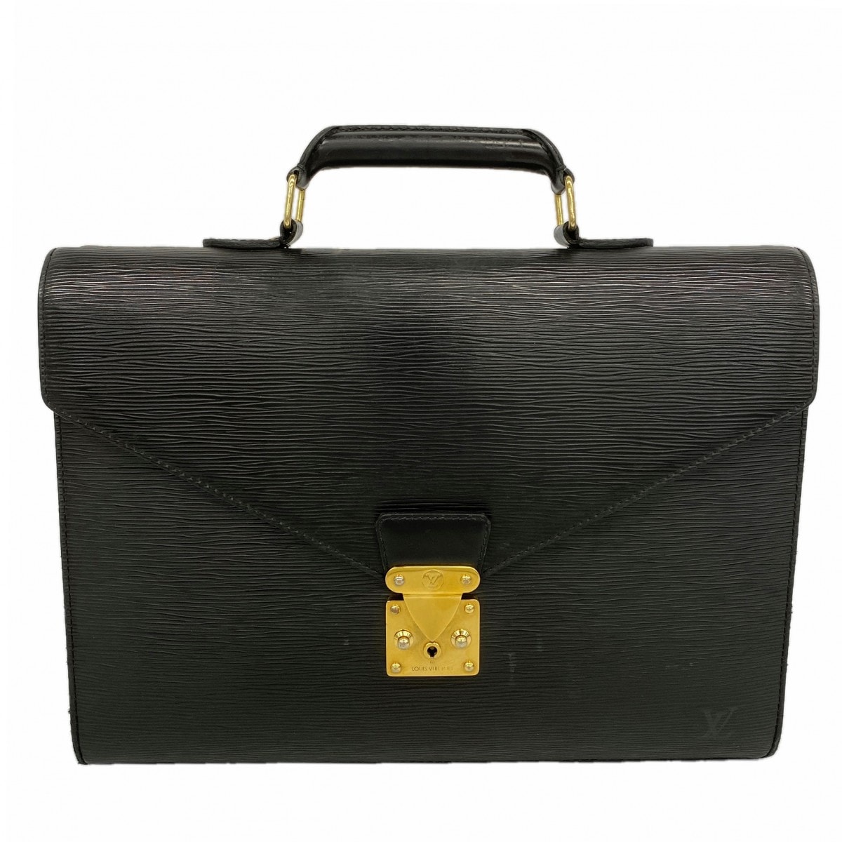 【6de5826】ルイヴィトン ブリーフケース エピ セルヴィエットコンセイエ M54422 ノワール【中古】メンズ