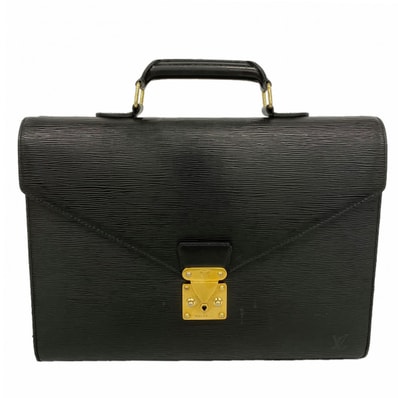 【6de5826】ルイヴィトン ブリーフケース エピ セルヴィエットコンセイエ M54422 ノワール【中古】メンズ