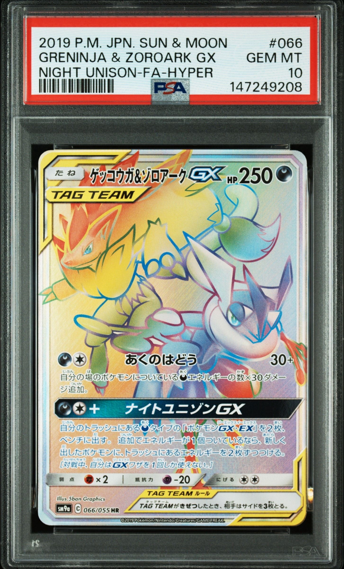 ゲッコウガ&ゾロアークGX HR[SM9a 066/055](強化拡張パック「ナイトユニゾン」)