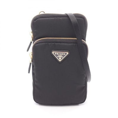 プラダ PRADA フォンケース ショルダーバッグ バッグ ナイロン レディース ブラック系 1ZT0722DMIF0002 【新品】
