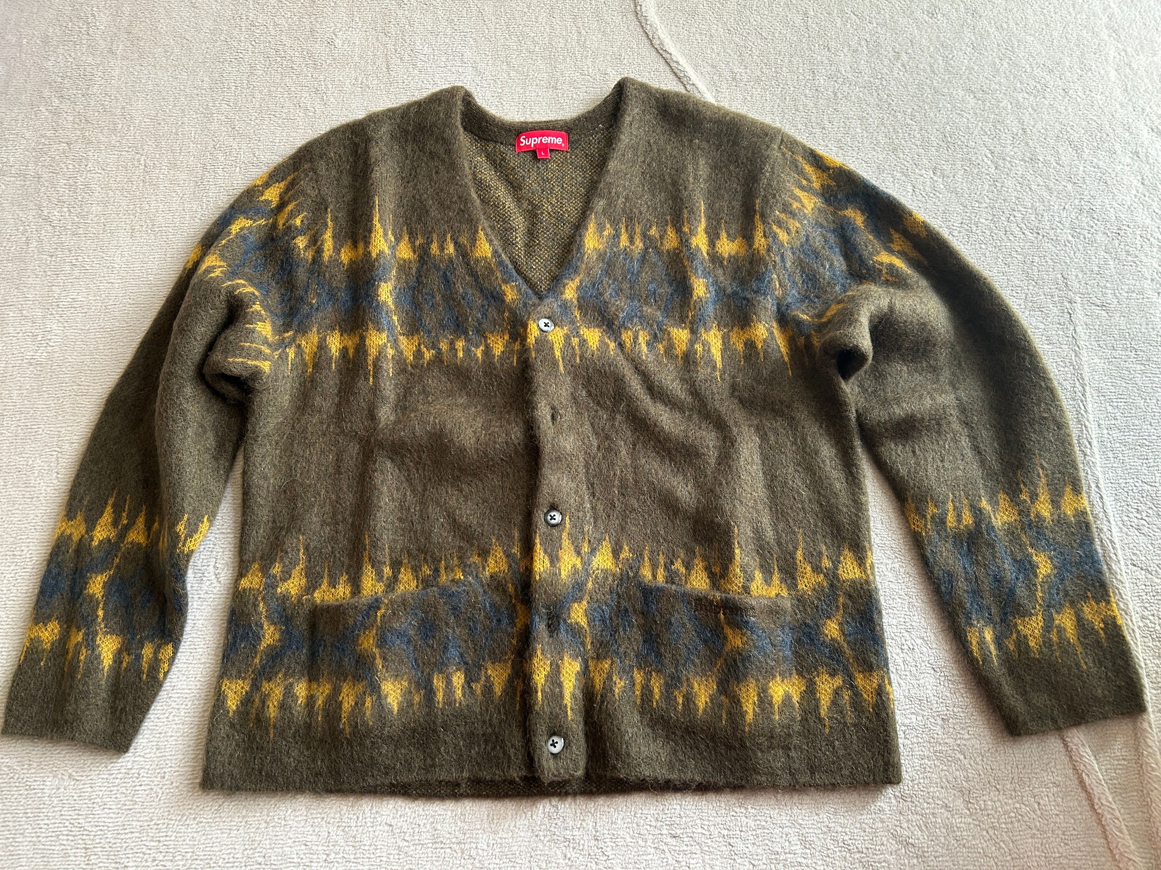 Supreme Abstract Stripe Cardigan 