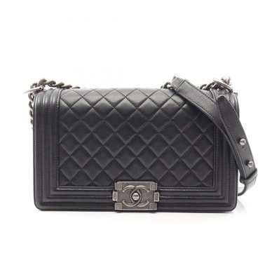 シャネル CHANEL ボーイシャネル ショルダーバッグ バッグ カーフ(牛革) レディース ブラック系 A67086 【中古】