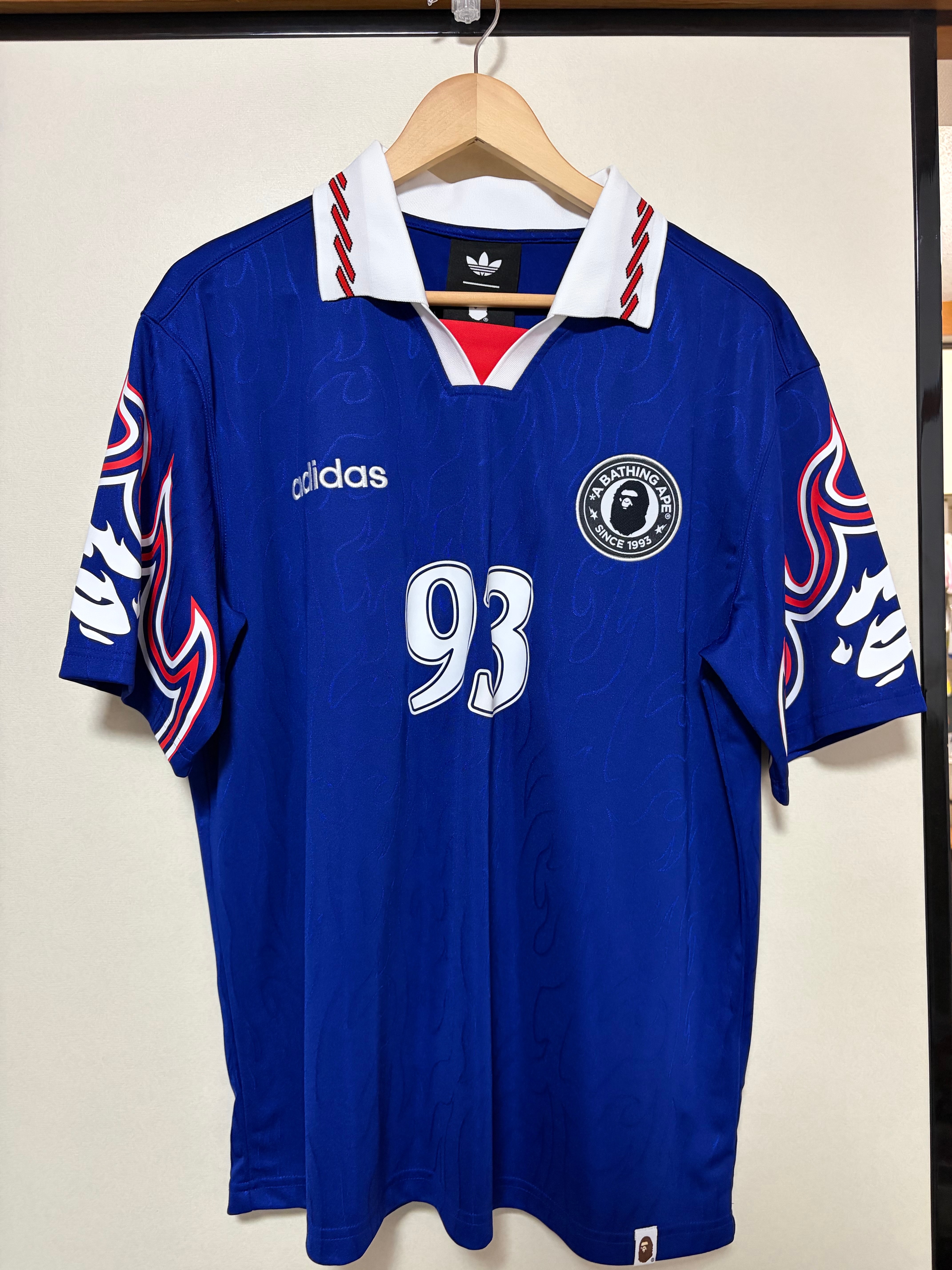 A BATHING APE x adidas Flame Jersey "Blue"