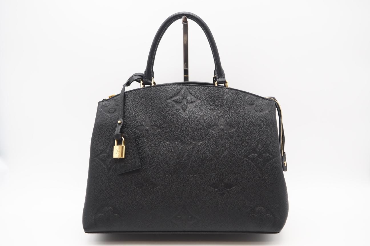 美品 LOUIS VUITTON ルイ・ヴィトン アンプラント グラン パレ MM M45811 ハンドバッグ ブラック カーフレザー レディース