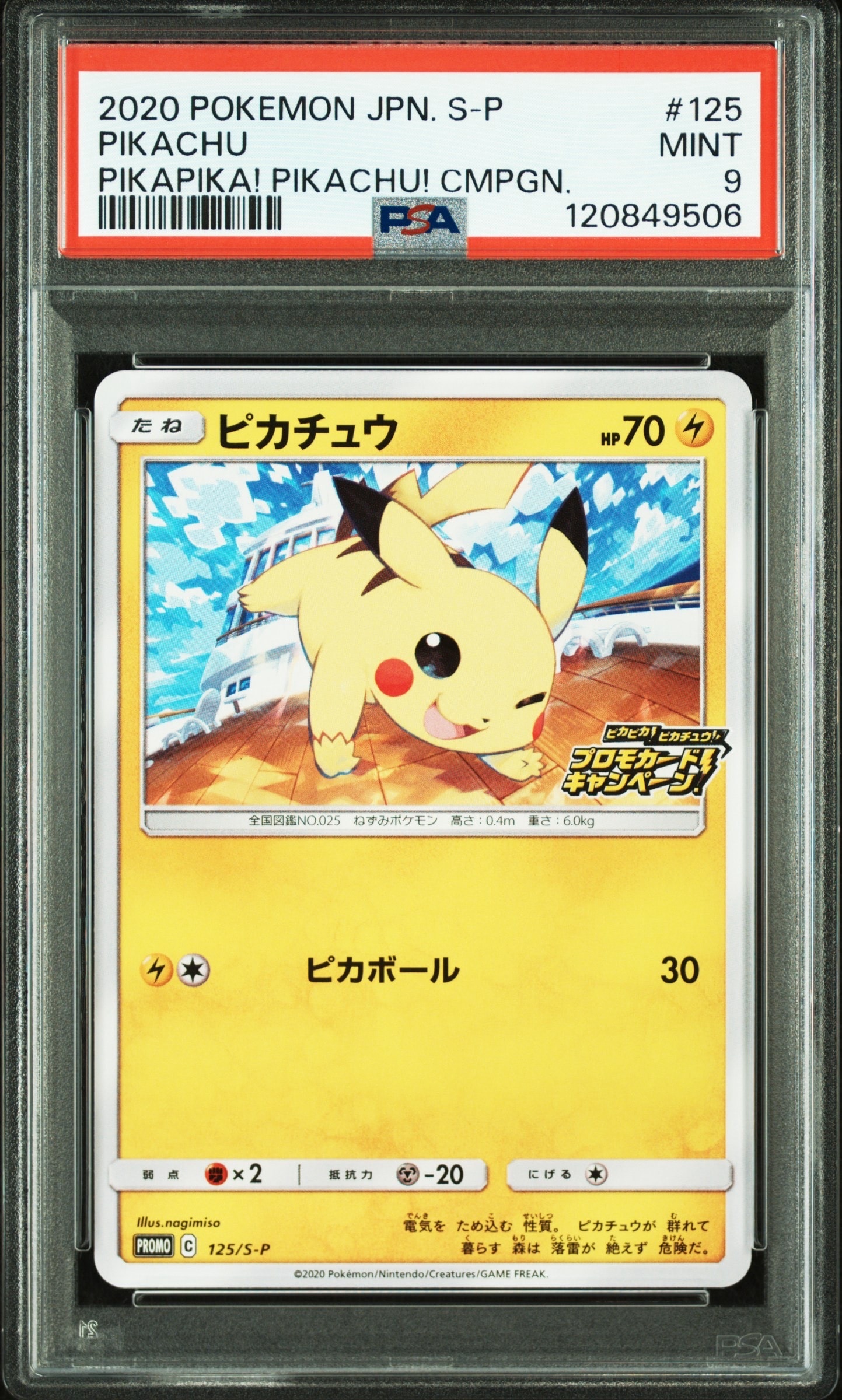 ピカチュウ: プロモ P [S-P 125](ピカピカ!ピカチュウ!プロモカードキャンペーン)