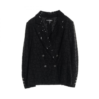 シャネル CHANEL ココマーク アイレット 衣料品 アウター コットン / ポリエステル レディース ブラック系 P70098V60024 【中古】