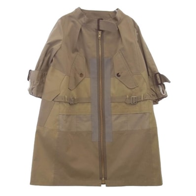 JUNYA WATANABE COMME des GARCONS ジュンヤワタナベコムデギャルソン トレンチコート 20SS JE-O029 PATCHWORK TRENCH COAT パッチワーク トレンチ コート ベージュ系 XS【美品】【中古】